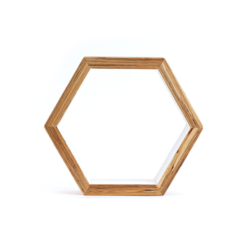 Eco-Friendly Wall Decor Hexagon Shelf